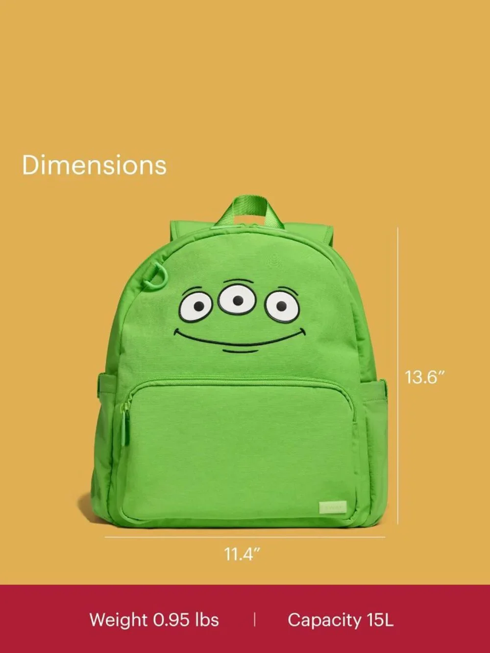 NEW Away x Toy Story 5 Kids Backpack Alien Green